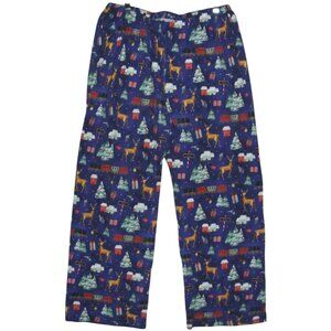 Christmas Pants Mens Large x28"Handmade purple deer train casual sleep lounge pj